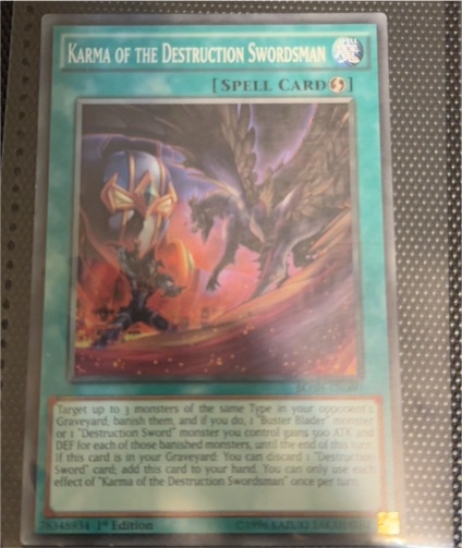 2016 Yu-Gi-Oh! MP16-EN216 Karma of the Destruction Swordsman — front