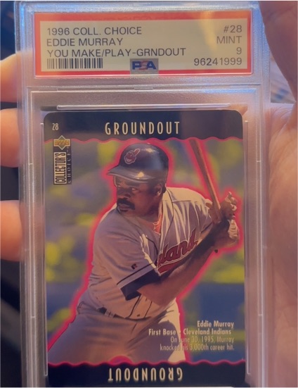1996 Collector's Choice #28 Eddie Murray You Make the Play Groundout — front
