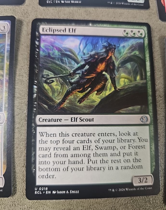 2026 Magic the Gathering #0218 Eclipsed Elf — front