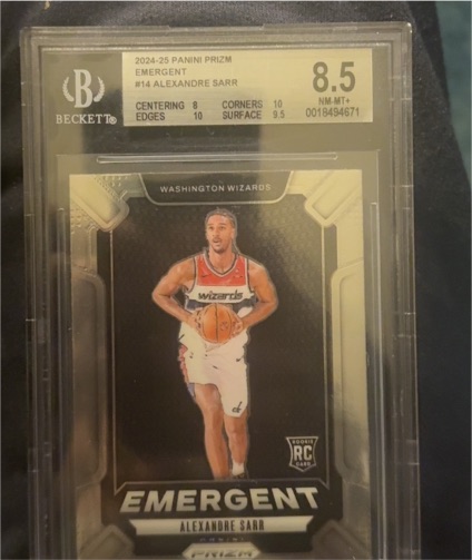 2024-25 Panini Prizm #14 Alexandre Sarr Emergent — front