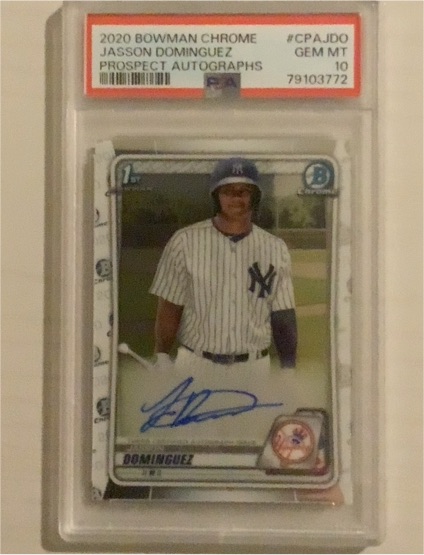 2020 Bowman Chrome #CPA-JDO Jasson Dominguez Prospect Autographs — front