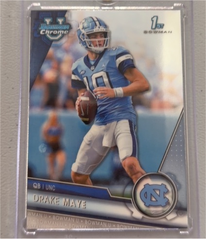2023 Bowman University Chrome #200 Drake Maye — front