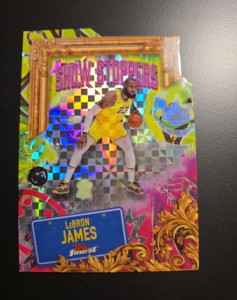 2024-25 Topps Finest #S-6 LeBron James Show Stoppers Checkerboard — front