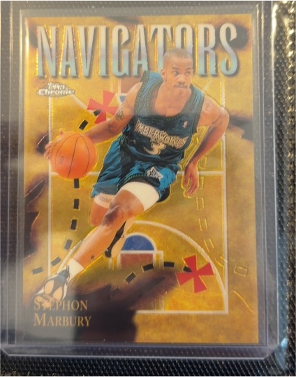 1998-99 Topps Chrome #SB4 Stephon Marbury Season's Best Navigators — front