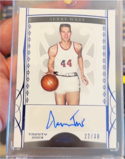 2023 Leaf Trinity #BA-JW3 Jerry West — front