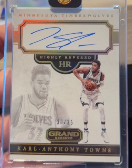 2016-17 Panini Grand Reserve Highly Revered #HR Karl-Anthony Towns — front