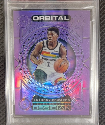2022 Panini Obsidian Orbital #1 Anthony Edwards — front