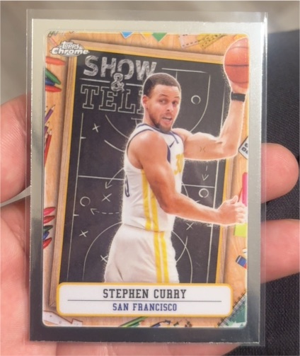 2024-25 Topps Chrome #ST-7 Stephen Curry Show and Tell — front