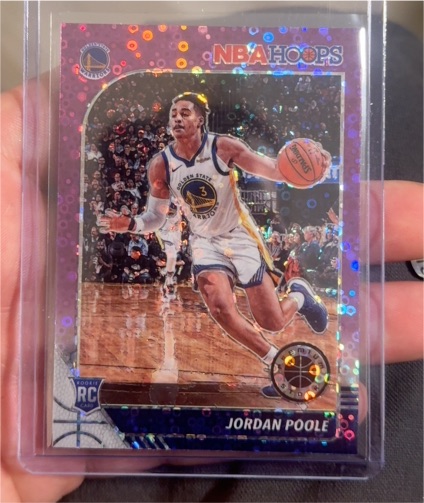 2019-20 Panini NBA Hoops Premium Stock #223 Jordan Poole — front