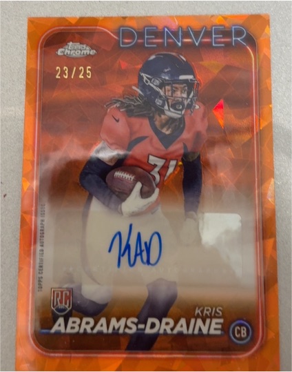 2024 Topps Chrome #23/25 Kris Abrams-Draine — front