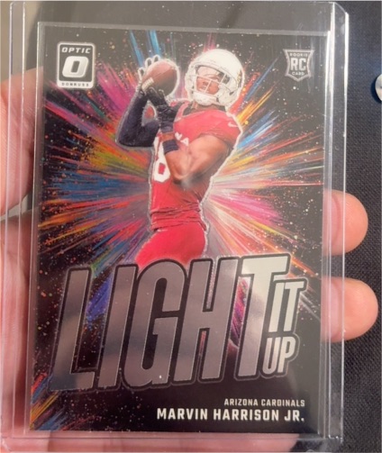 2024 Panini Donruss Optic #4 Marvin Harrison Jr. Light It Up Rookie Card — front