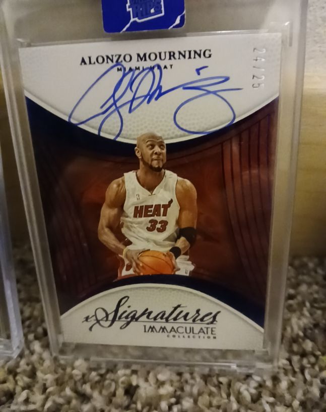 2024-25 Panini Immaculate Collection Signatures #IMS-ALZ Alonzo Mourning — front