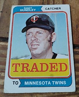 1974 Topps Traded #319T Randy Hundley — front