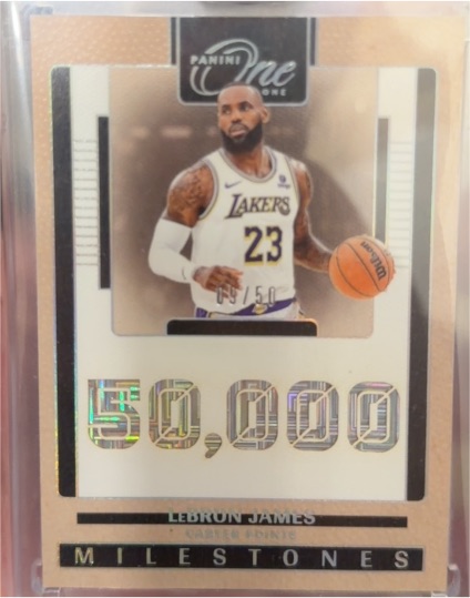 2024 Panini One and One Milestones #23 LeBron James — front