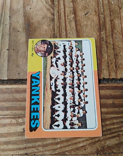 1975 Topps #611 New York Yankees Team Checklist Bill Virdon — front