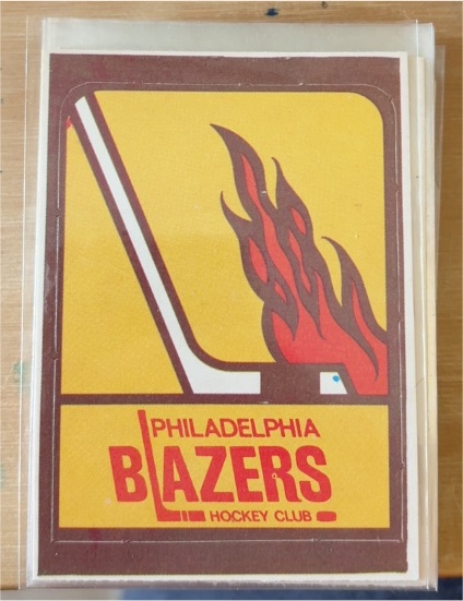 1972-73 O-Pee-Chee WHA Team Logos #27874 Philadelphia Blazers — front