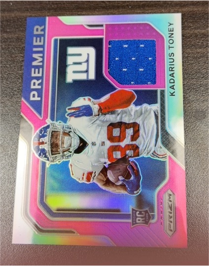 2021 Panini Prizm #PJ-12 Kadarius Toney Premier Patch Rookie — front