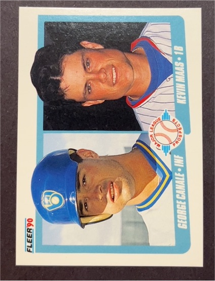 1990 Fleer #641 George Canale / Kevin Maas Major League Prospects — front