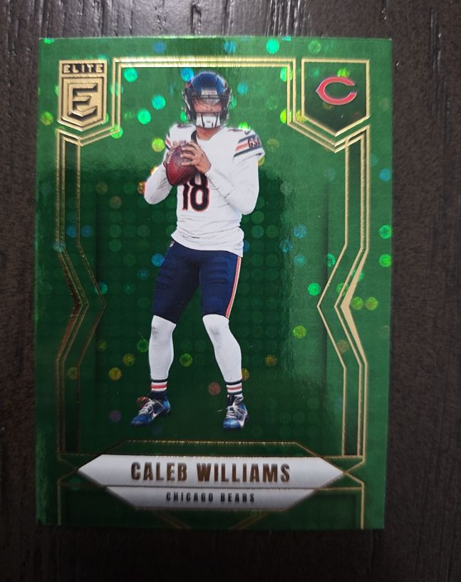 2025 Panini Donruss Elite #99 Caleb Williams Green Disco — front