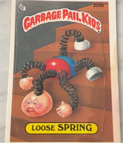 1986 Topps Garbage Pail Kids Series 6 #222b Loose Spring — front
