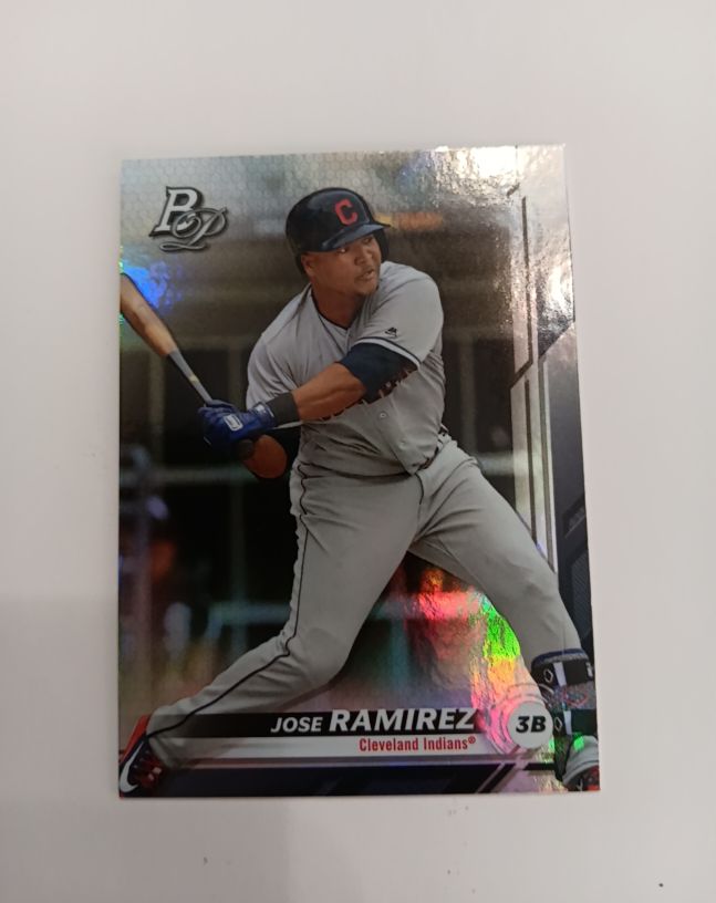 2019 Bowman Platinum #45 Jose Ramirez — front