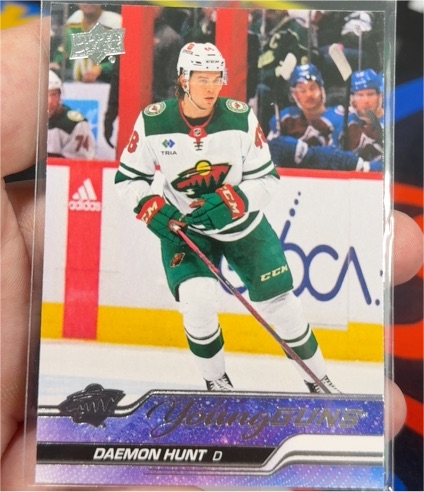 2023-24 Upper Deck Series 2 #494 Daemon Hunt Young Guns Rookie — front