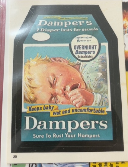 1973 Topps Wacky Packages Series 4 #28 Dampers — front