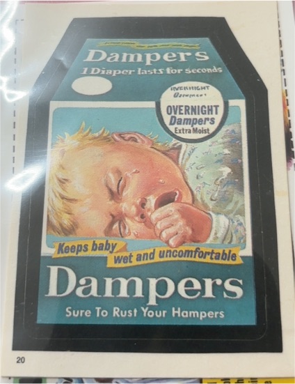 1973 Topps Wacky Packages Series 4 #28 Dampers — front