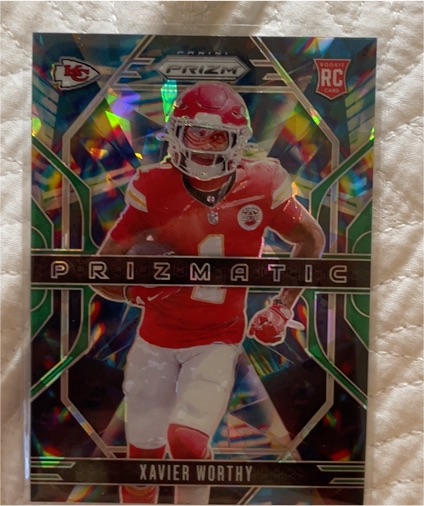 2024 Panini Prizm #14 Xavier Worthy Prizmatic Rookie Kansas City Chiefs — front