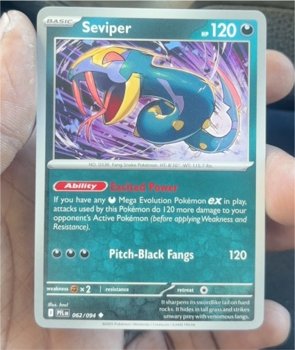 2025 Pokémon ME02: Phantasmal Flames #062 Seviper — front