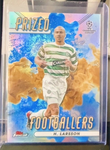 2022-23 Topps Finest UEFA #PF-11 Henrik Larsson Prized Footballers — front