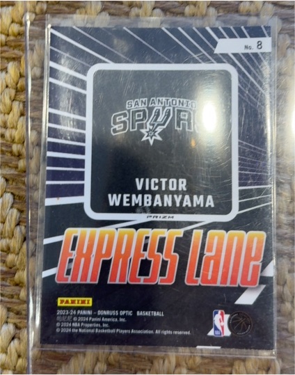 2023-24 Panini Donruss Optic Express Lane #8 Victor Wembanyama — front