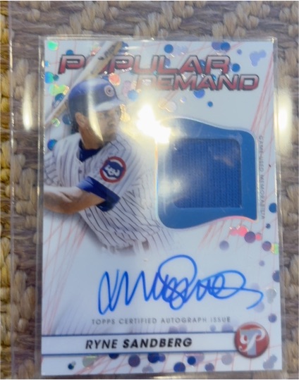 2023 Topps Pristine Popular Demand Autograph Relics #DPAR-RS Ryne Sandberg — front