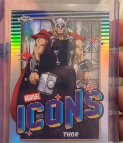 2025 Topps Chrome Marvel Icons #MI-3 Thor — front