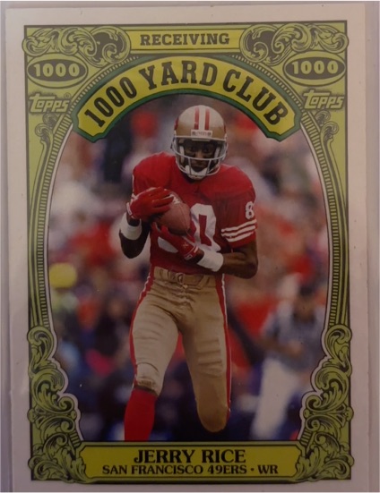 1986 Topps 1000 Yard Club #1000 Jerry Rice — front