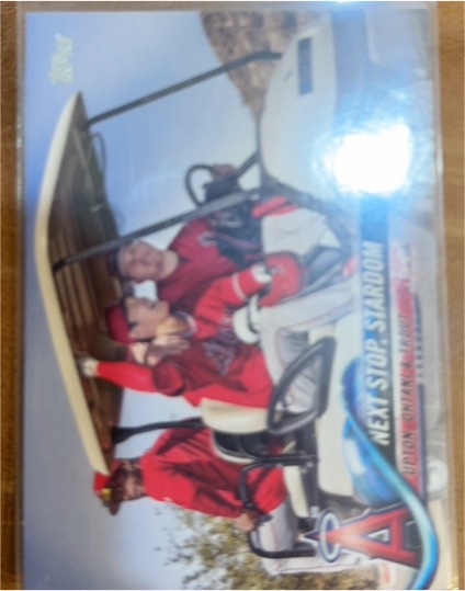 2018 Topps Update #US158 Next Stop, Stardom Shohei Ohtani / Mike Trout / Justin Upton — front