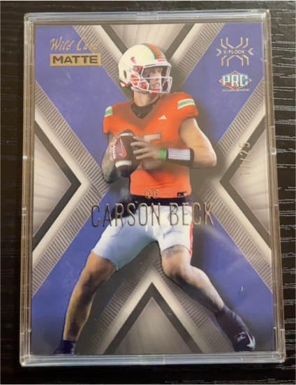 2025 Wild Card Matte X-Plode #11/25 Carson Beck — front