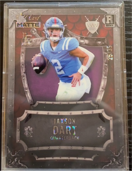 2023 Wild Card Matte Weekend Warrior #WW-25 Jaxson Dart — front