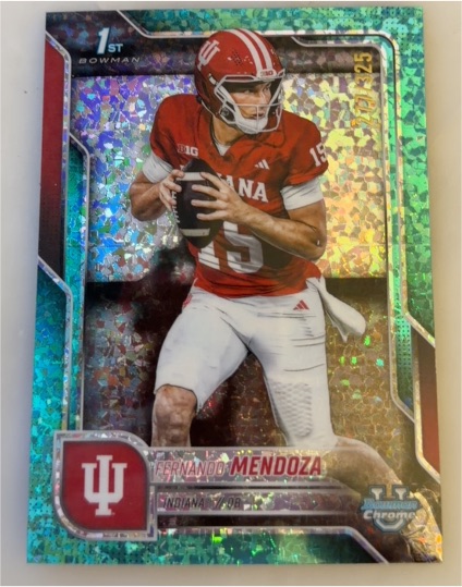 2025 Bowman University Chrome #109 Fernando Mendoza — front