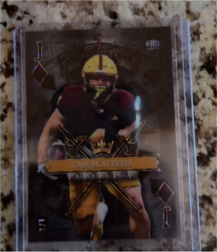 2024 Wild Card 5 Card Draw Stacked Deck #Jack of Diamonds Cam Skattebo — front