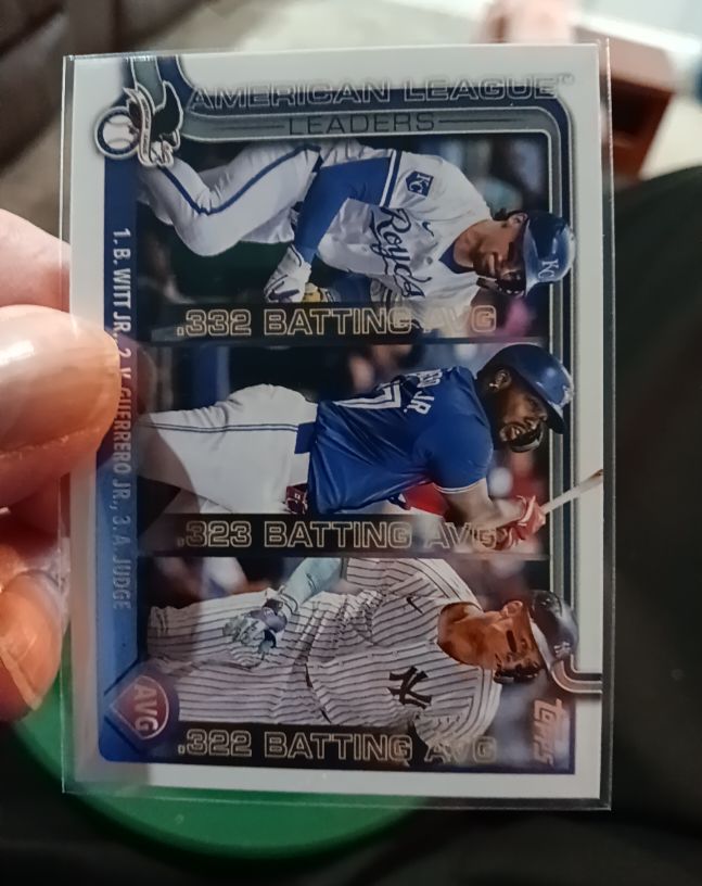 2025 Topps Series 1 #345 Bobby Witt Jr., Vladimir Guerrero Jr., Aaron Judge — front