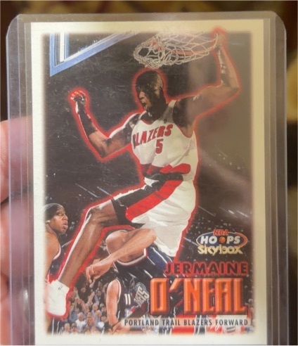 1999-00 Skybox NBA Hoops #2 Jermaine O'Neal — front