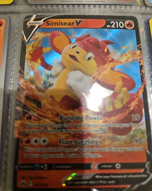 2022 Pokemon TCG Sword & Shield Brilliant Stars #027 Simisear V — front