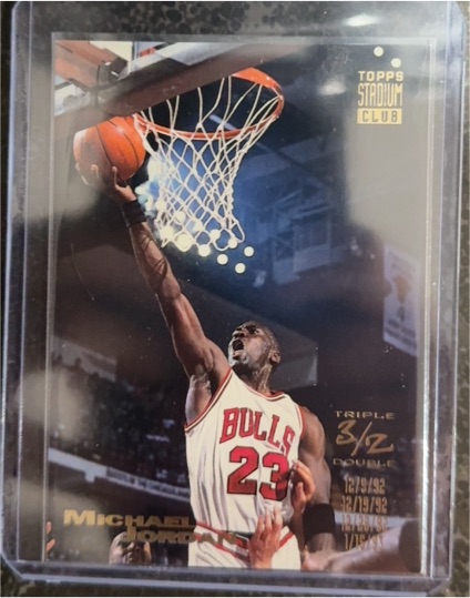 1993-94 Topps Stadium Club #1 Michael Jordan Triple Double — front