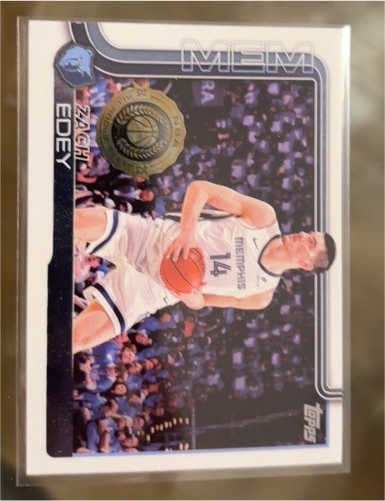 2025-26 Topps #186 Zach Edey — front