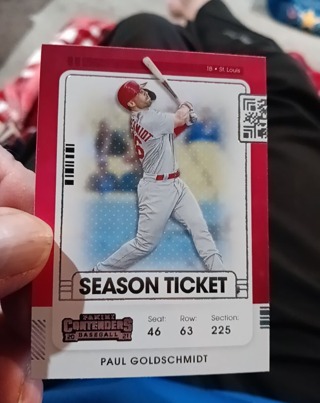 2021 Panini Contenders Season Ticket #54 Paul Goldschmidt — front