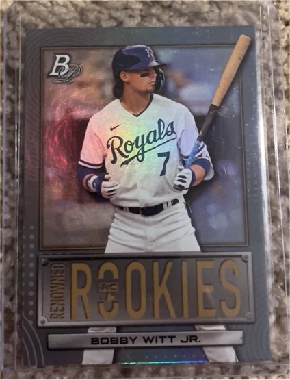 2022 Bowman Platinum #RR-13 Bobby Witt Jr. Renowned Rookies — front