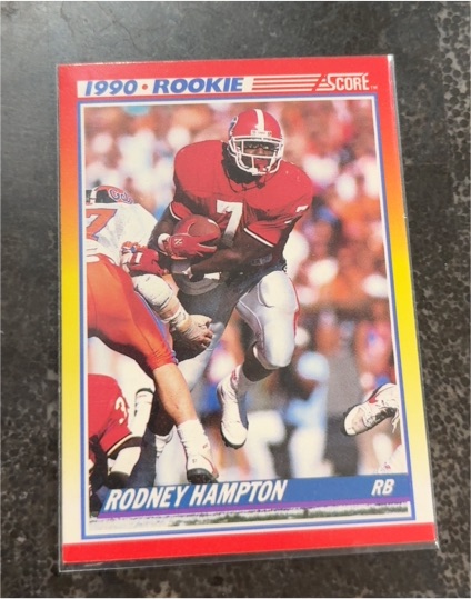 1990 Score #307 Rodney Hampton — front