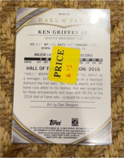 2019 Topps Hall of Fame #HOFQ-49 Ken Griffey Jr. — front