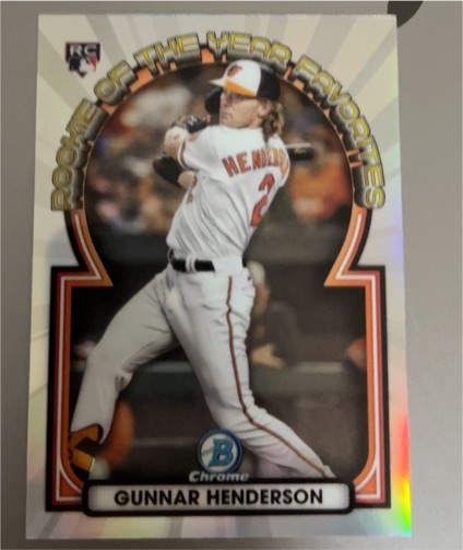2023 Bowman Chrome #ROYF-15 Gunnar Henderson Rookie of the Year Favorites — front